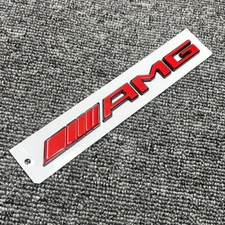 Black Red AMG Number Letters Rear Trunk Badge Emblem for Mercedes Benz