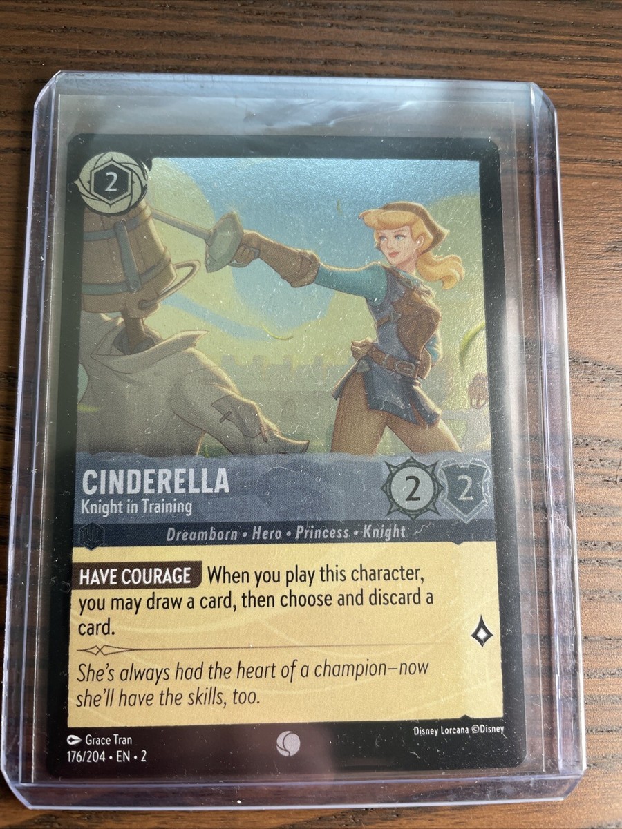 Disney Lorcana Rise of the Floodborn Cinderella Knight in Training Foil 176/204 Disney Lorcana Rise of the Floodborn Cinderella Knight in Training Foil 176/204