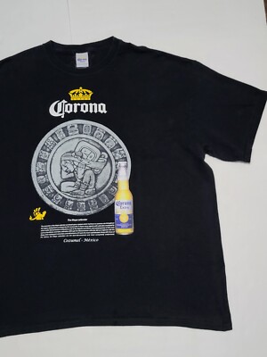 (#30) Corona Extra Shirt Men's XL Black Short Sleeve Tee Puerto Vallarta Mexico