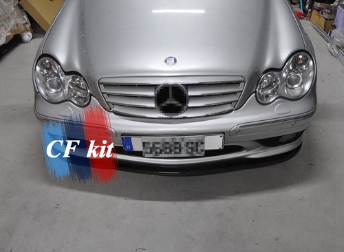 Carbon Fiber Front Spoiler Bumper Lip For Mercedes Benz W203 C200 C220 C250 C280 - Picture 5 of 6
