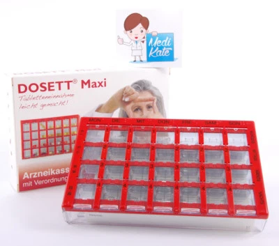 DOSETT Maxi Arzneikassette Groß Medikamentenbox, Wochendispenser PZN: 08731542