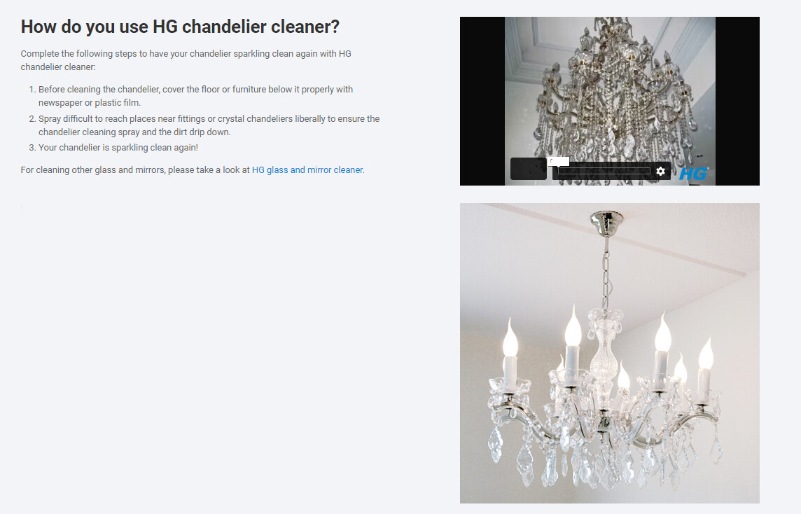 Pack of 2 x HG Glass Crystal Chandelier Cleaner Spray 500ml For