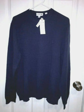NWT 325 Lacoste 100 Cashmere Crewneck Sweater Pullover XXL 2XL Methylene blue