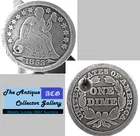 1853 Silver US Philadelphia Mint Seated Liberty Dime🪙Type 3🪙Hole