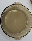 Vintage Pyrex Corning Ware Vision Fluted Amber #229 DEEP DISH PIE PAN 10”