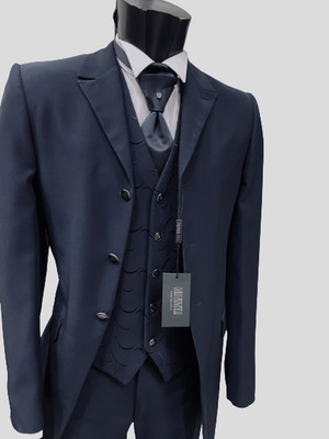 BRAUTKLEID GR. 48 BLAU SIGNIERT CARLO PIGNATELLI SUIT HOCHZEIT ITALIENISCHER DESIGNER
