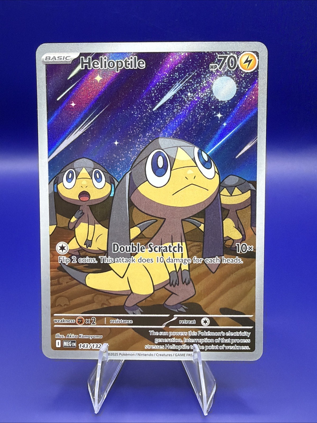 Helioptile 143/132 NM Mega Evolution Illustration Rare Pokemon