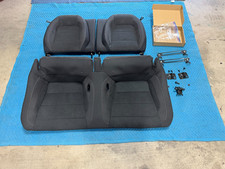 2016 Ford Mustang Shelby Gt350 Rear Seats - Black Miko Suede Recaro Repaired 2016 Ford Mustang Shelby Gt350 Rear Seats - Black Miko Suede Recaro Repaired