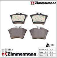Zimmermann 24135.180.1 Bremsbelagsatz FüR Scheibenbremse Bremsbelagsatz