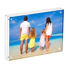 Acrylic Picture Frame 8.5x11,Clear Freestanding Double Sided 24mm Thickness F...