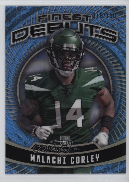 Malachi Corley Topps Finest Debut #D24 Sky Blue Refractor