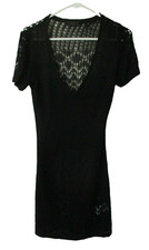 Guess black crochet mesh knit dress short women's clothing xs