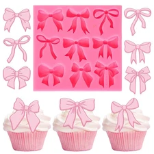 JarThenaAMCS Bow Fondant Mold Bowknot Silicone Chocolate Candy Coquette NEW