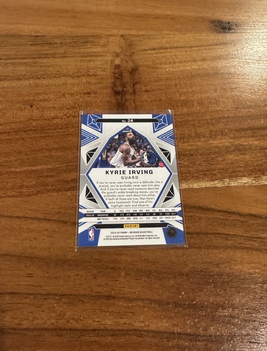 Kyrie Irving 2024-25 Panini Obsidian Electric Etch NRMT+ Mavericks