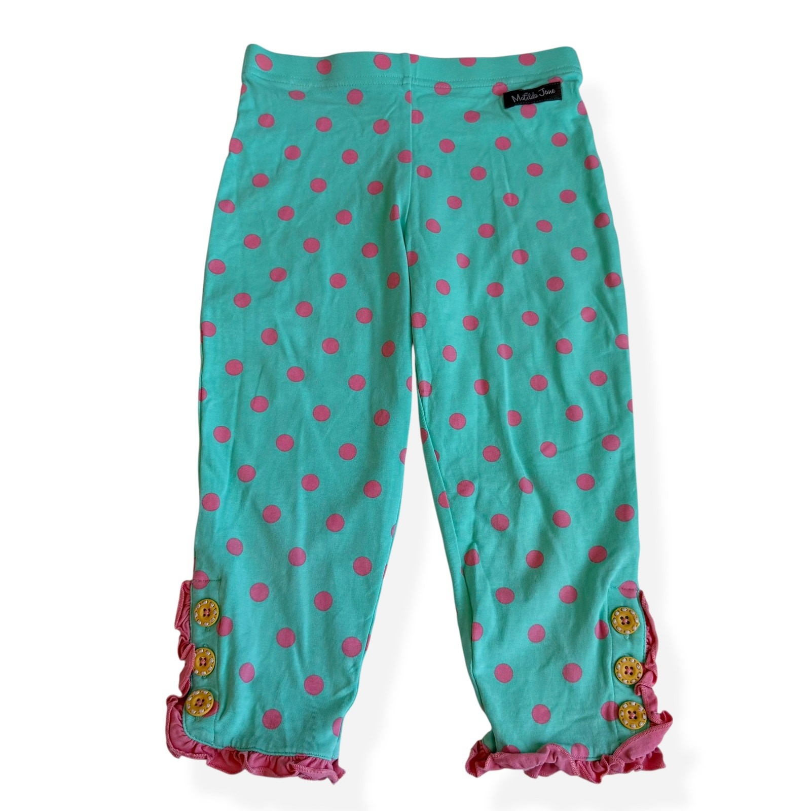 Matilda Jane Lot's of Dots Cropped Leggings Brilliant Daydream Girls 8