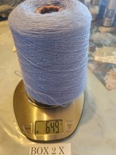 KNITTING MACHINE YARN ON CONE 2 PLY BLUE ARCYLIC 649 GRAMS (BOX 2 X)