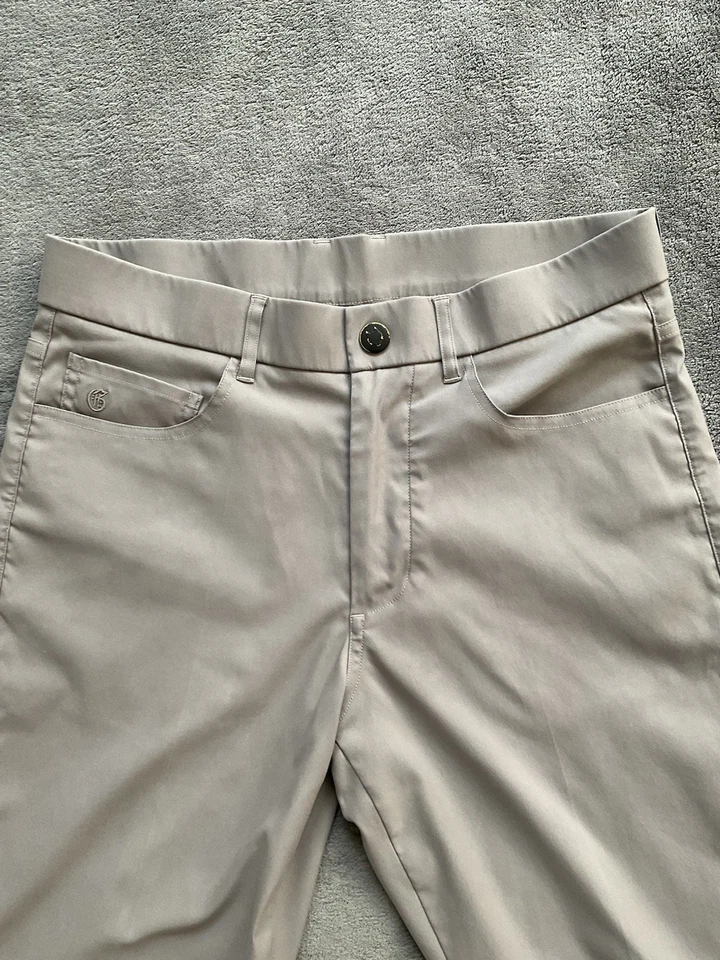 Pantalones Greyson Para Hombres Amagansett 5 Bolsillos Algodón Golf Elastizados Caqui Talla 30X32 Foto 2 de 4