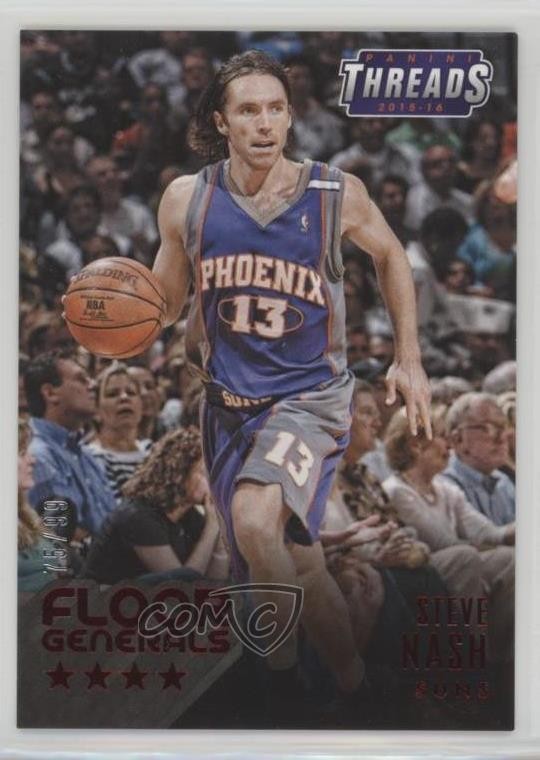 2015-16 Panini Threads Floor Generals Century Proof Red 75/99 Steve Nash HOF 0ad