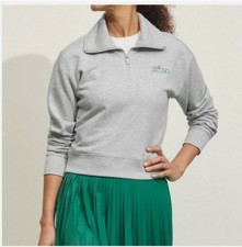 Prince Pickleball Women's Cropped 1/4 Zip Pullover Sweatshirt Gray Size XL NWT