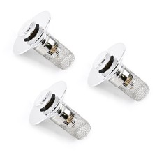 3pcs Universal Bathroom Sink Stopper Drain Strainer Pop Up Drain Stopper Stainle