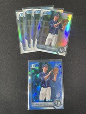 2022 Bowman Draft Sapphire + Ref (x4) #BDC-81 Ryan Cermak Tampa Bay Rays RC
