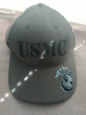 Vintage USMC Embroidered Cap Mens OSFA Rothco Green Adjustable 
