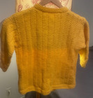 Toddler sweater 4T, yellw, fine Italian imported wool,buttons&pockets, hand-knit — photo 7