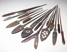 Yanone Yajiri Arrowheads 17 Pieces Set All Authentic Edo Japanese armor antique