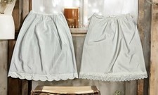 2 Vintage White Nylon Slip Petticoat Scallop Trim Barbizon Minnesota Woolen M