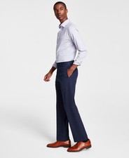 Michael Kors Mens Classic fit Dress Pants 42 / 30 Blue Check