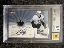SIDNEY CROSBY 2005 FLEER ULTRA JERSEY #/20 ROOKIE SCORING KINGS BGS 8.5 Auto 10