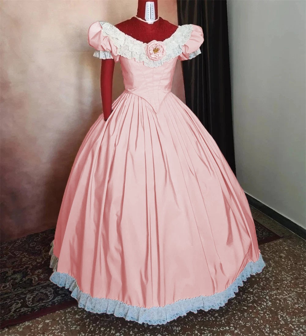short victorian dress Royal Mini Pink Sleeve Length Victorian Vintage Light Pink Prom