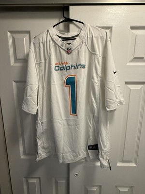 Tua Tagovailoa #1 Dolphins Nike Jersey White Size L New With Tags