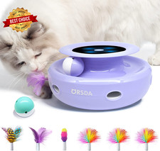 Cat Toys, 2-In-1 Interactive Cat Toys for Indoor Cats, Automatic Cat Toy Balls,