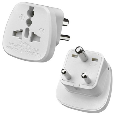 TEC UK - 2 x UK auf Indien Reiseadapter 3-polige Zinkenstecker für Besucher aus UK...