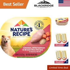 Wholesome Wet Dog Food: Chicken & Wild Salmon in Broth, 2.75 oz Cups - 12 Pack 14.59 per gallon