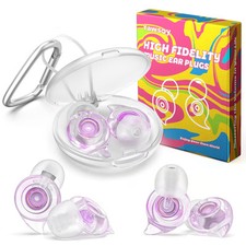 Concert Ear Plugs, 2 Pairs High Fidelity Ear Plugs for Noise Reduction with A...