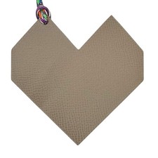 Hermes Petit Ash Heart Leather Charm Gray/Red Used