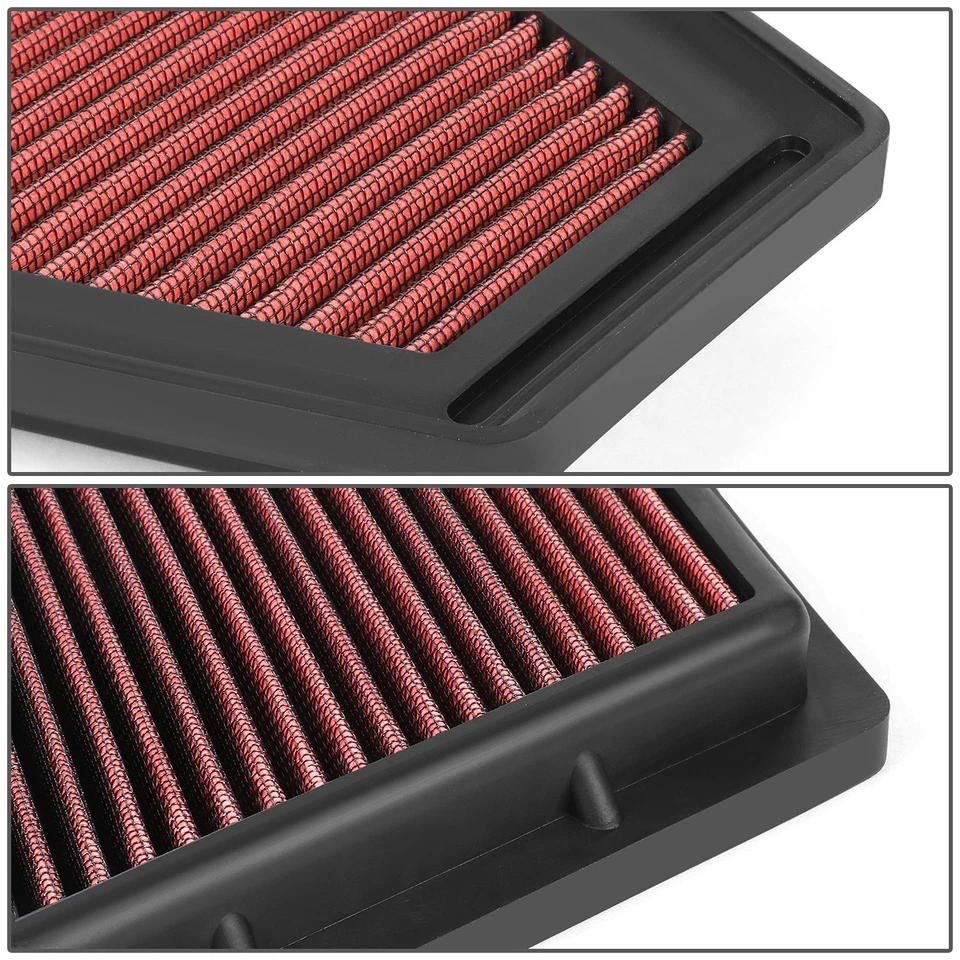 For 2012-2019 Porsche 911 3.4/3.8L 2x Reuseable High Flow Drop In Air Filter Red - Image 2 of 4