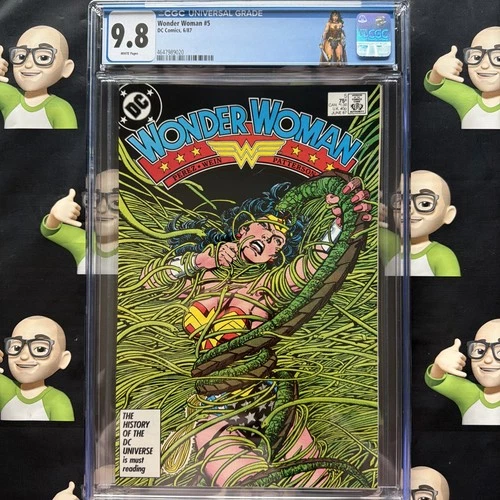 Wonder Woman #5~CGC 9.8~1987~🏷️CUSTOM DC LABEL🏷️~🔥HIGHEST GRADE🔥TOP POP🔥