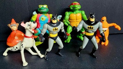 90s Toys TMNT Batman Disney McDonald's 101 Dalmatians Poseable Figures Lot Of 7