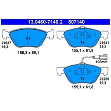 Satz Bremsbeläge Bremsklötze vorne für Alfa Romeo 147 937 156 932 GT | 967051