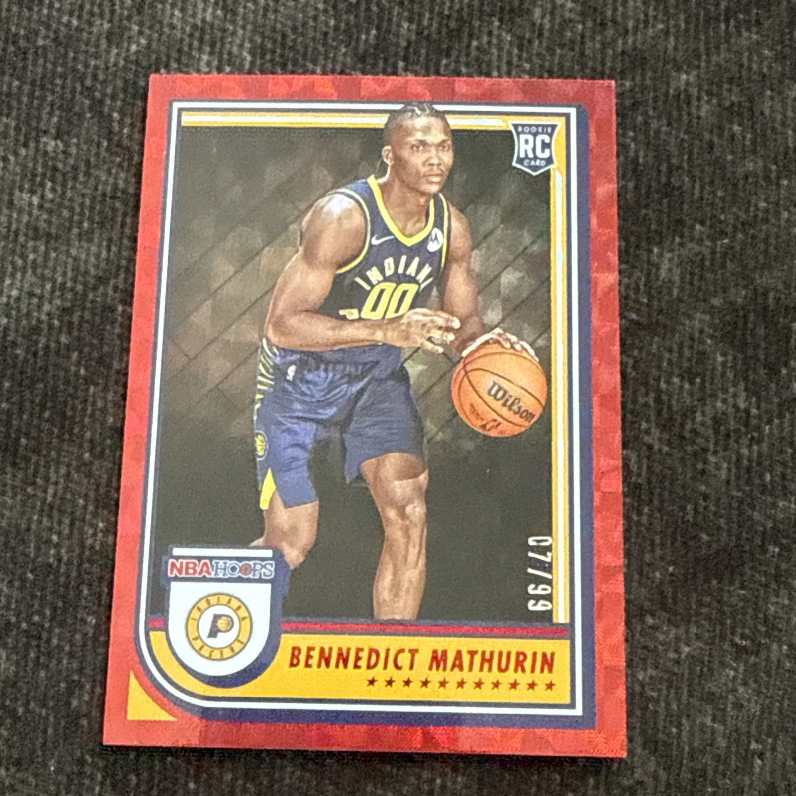 2022-23 Panini NBA Hoops - Rookies Bennedict Mathurin #236 Hyper Red /99 RARE SP