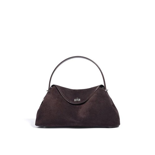 Luxus Wildleder Leder Schultertasche - Kaffee Lila Matt Rindsleder Tasche | 2026 - Bild 1 von 15