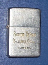 Vintage Zippo Lighter 2517191 1950's-1957 South Texas Equipment Co. Houston Owen