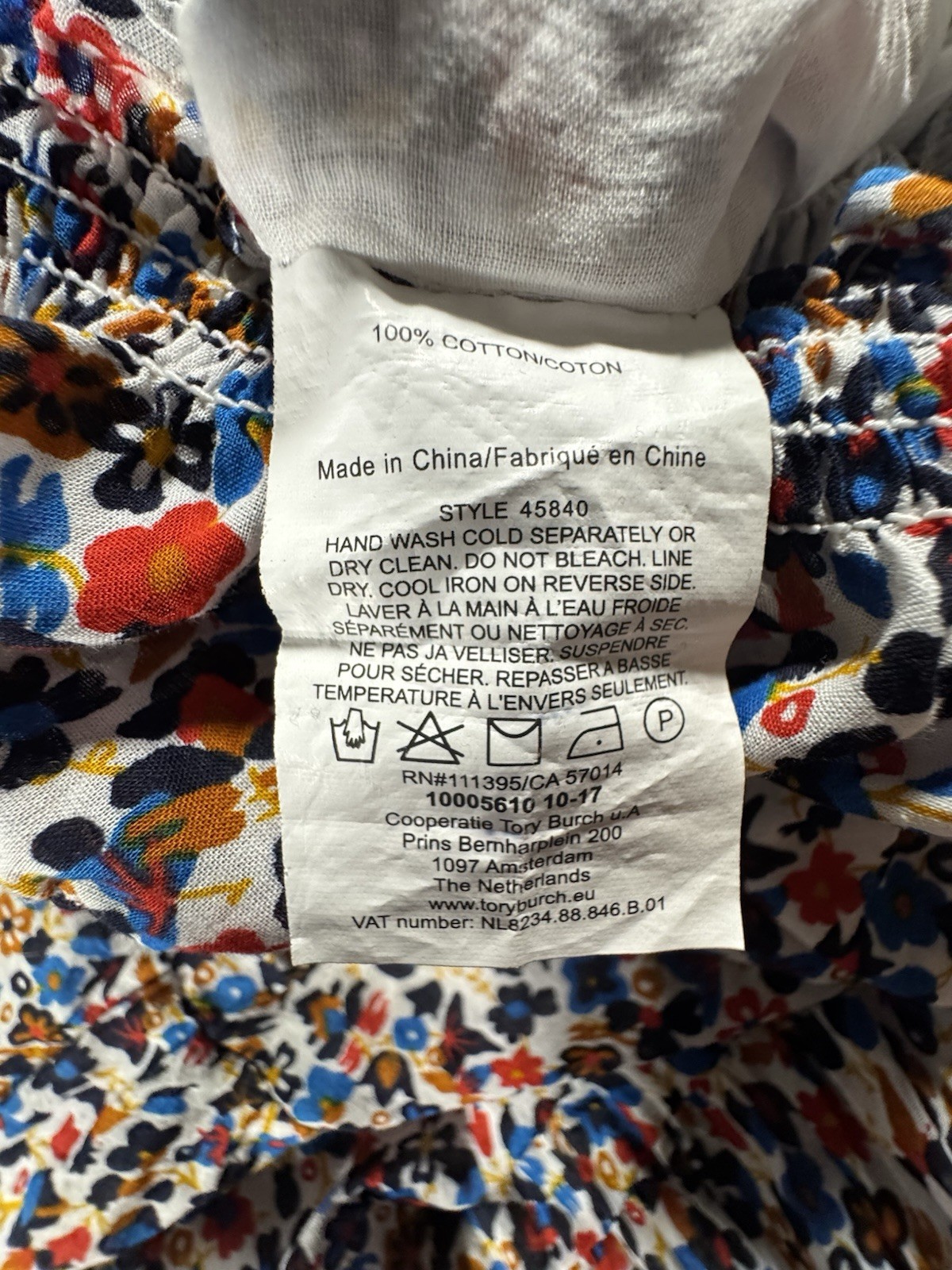 New Tory Burch Wildflower Off Shoulder Smocked Floral Boho Midi Dress S/P $498 thumbnail 20