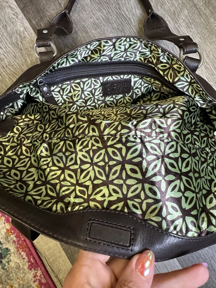 BOLSO DE HOMBRO BOLSO MONEDERO SIGRID OLSEN MARRÓN OSCURO Cuero Suave. 100% cuero Foto 4 de 4