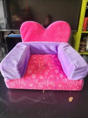 Build-A-Bear Workshop Plush Heart Chair Bed -  Pink, Purple E