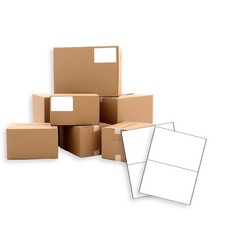White Matte Shipping Labels 2-Up Laser Sticker Paper 2000 Count 8.5 x 5.5 in