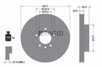 2X Pagid Bremsscheibe 54345NHC FüR Landrover Discovery 4 L319 3 VAN Range Rover